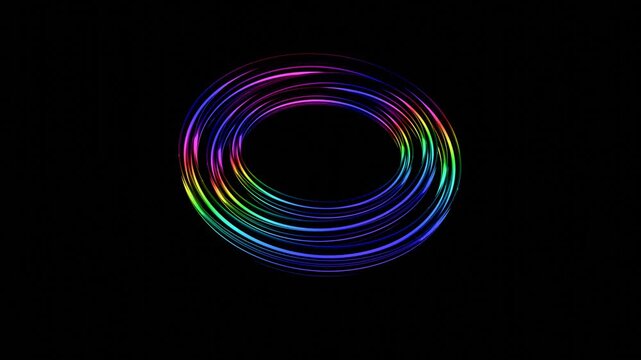 a circle of light in the dark