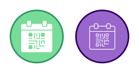 QR Code Calendar Icon Design