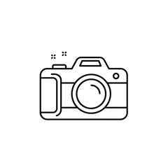 Simple Line Art Illustration of a Camera