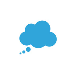 Simple Blue Thought Bubble Icon