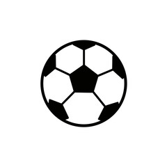 Simple Black and White Soccer Ball Icon
