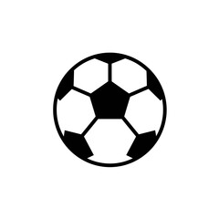 Obraz premium Simple Black and White Soccer Ball Icon