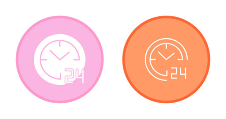 24 Hours Icon Design