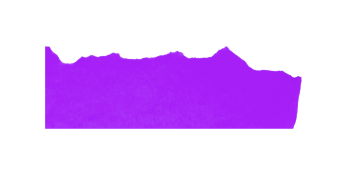 Purple torn paper isolated on transparent background