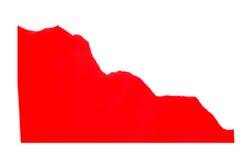 Red torn paper isolated on transparent background