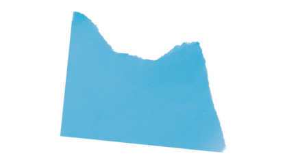 Light blue torn paper isolated on transparent background