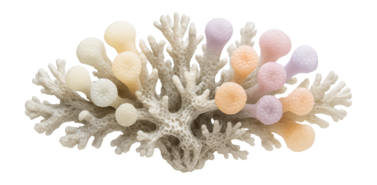 Coral polyp structure displaying morphological differences among colonies