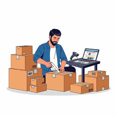 an illustration of people doing business