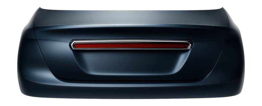 Sedan trunk lid with integrated brake light housing