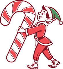 Cartoon vector illustration of a baseball player with a bat