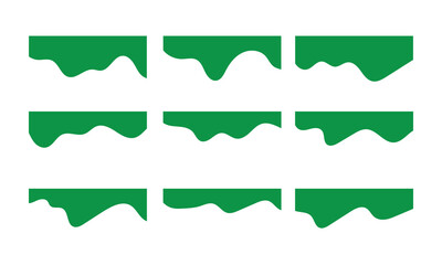 Collection of dividers shape templates. Modern separator header for website and app. Curve lines, wave collection of abstract design element. Abstract divider template vector illustration in eps 10.