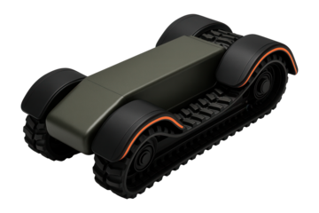 Crawler with extended track length and integrated mud guards