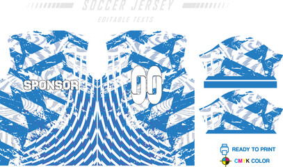 Modern sports jersey design with dynamic colors and geometric patterns