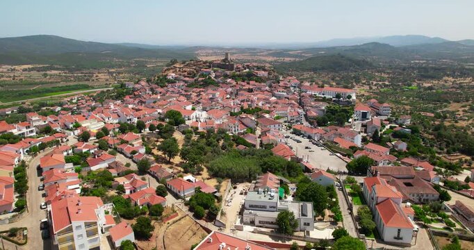 Aerial View City of Penamacor, Guarda district, Portugal