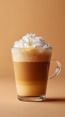 cup of cappuccino with chocolate