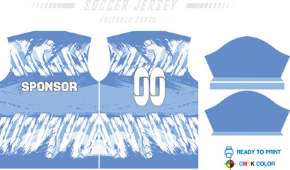 Modern sports jersey design with dynamic colors and geometric patterns