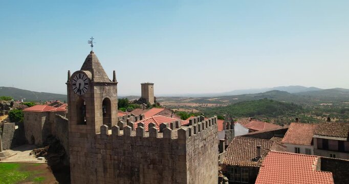 Aerial View City and Castle of Penamacor, Guarda district, Portugal