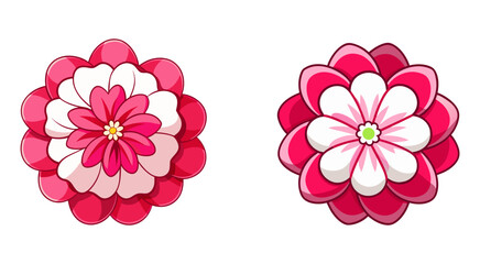 Set of sweet flower vector illustration design