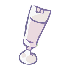 Hand Cream Tube with Cream Illustration