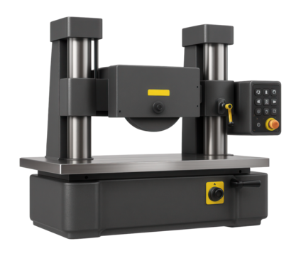 Double-column surface grinder with a wide worktable and automatic downfeed for large-scale industrial applications