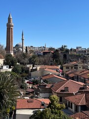 Fototapeta premium top view of the old city of antalya