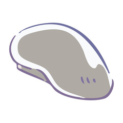 Gray Beret Hat Vector Illustration