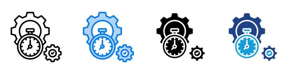 Effectiveness icon set multiple style collection