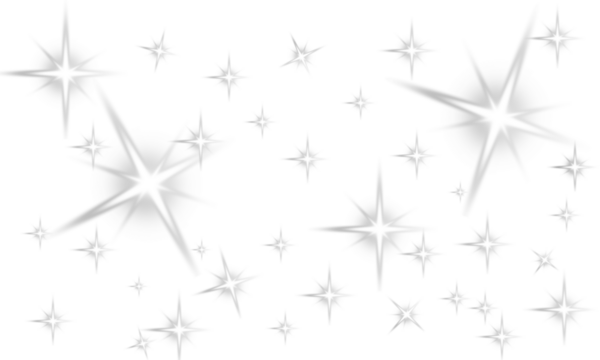 cattered white star sparkles pattern, an isolated PNG glitter overlay for transparent backgrounds.