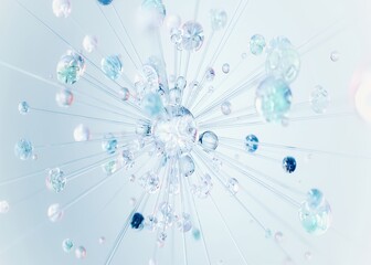 abstract blue background with bubbles
