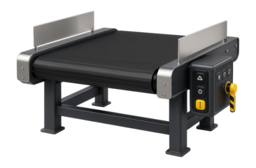 Conveyor belt system with adjustable speed settings for sorting packages in a distribution center