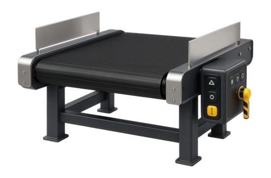 Conveyor belt system with adjustable speed settings for sorting packages in a distribution center