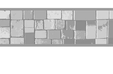 Natural stone path. Pavement. Vector.
