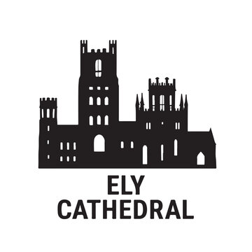 Ely Cathedral Minimal Silhouette Vector