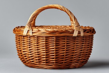 Rustic woven wicker basket design high resolution picture