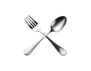 Spoon, fork, and knife isolated on a white background