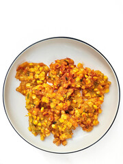 Indonesian Snack, Bakwan Jagung on Plate