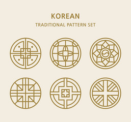 korean traditional pattern vector illustration icon