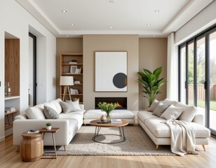 Fototapeta premium to choose modern decor effectively pick items with minimal detailing neutral palettes and natural materials that enhance spaciousness light flow and maintain a clean uncluttered aesthetic throughout r
