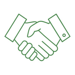 Vector art of handshake agreement icon isolated on white background