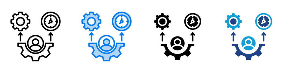 Entrepreneur icon set multiple style collection