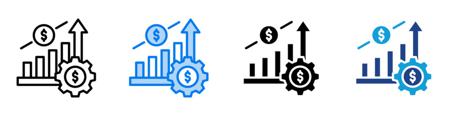 Lucrative icon set multiple style collection