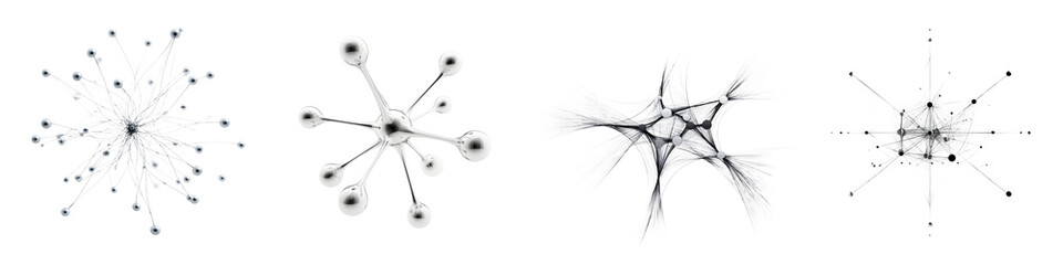 Abstract Network Connections: Futuristic Data Visualization for Technology and Science