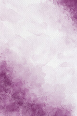 Obraz premium Pastel Purple Watercolor Wash Texture with Cloudy Effect Painting Background - Abstract Artwork, Perfect for Decorative Wallpaper, Wedding Cards, Social Media Template, Web Design, Digital Artwork