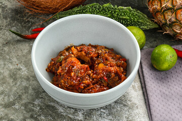 Asian cuisine - Chicken Manchurian with gravy