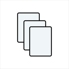 paper vector icon line template