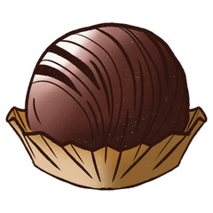 chocolate candy on white background