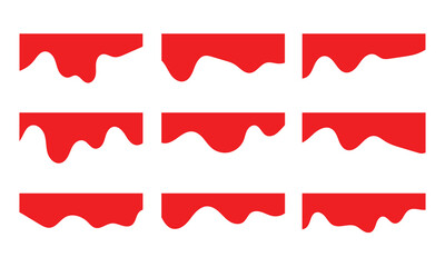 Fototapeta premium Collection of dividers shape templates. Curve Lines, Wave Collection of Abstract Design Element. Modern separator header for website and app in eps 10.