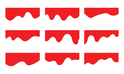 Wavy luxury header border. Certificate frame vector shape. Curved cover design, corner divider for banner. Footer decoration, website separator. Bottom page ribbon flyer template in eps 10.