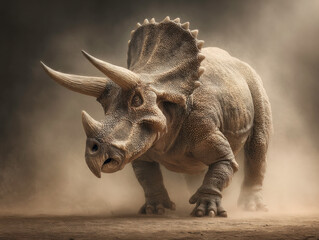 Fototapeta premium Majestic Triceratops in the Wild