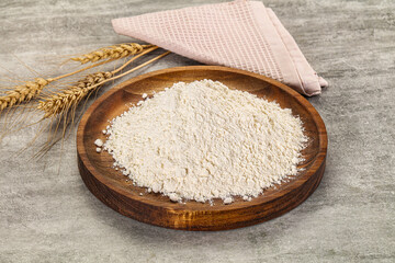 Wheat flour for cooking in the bowl